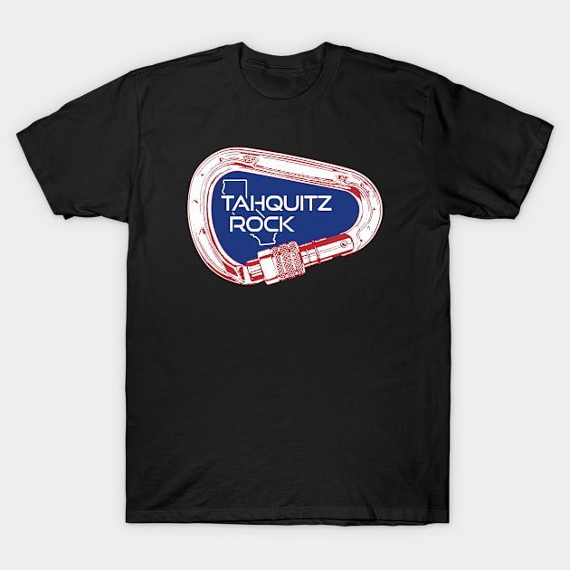 Tahquitz Rock California Rock Climbing Carabiner T-Shirt by esskay1000